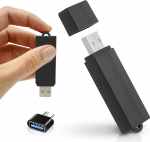 Mini helisalvesti h&auml;&auml;laktiveerimisega, superpikk, 288 tundi, 25 p&auml;eva ja kuni 28 tunni &uuml;hendus, kuup&auml;eva ja kellaaja tempel, lihtne kasutada, kristallselge salvestamine USB-C adapteriga