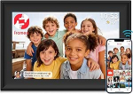 Frameo digitaalne pildiraam WiFi 10,1-tolline 1280 x 800 - puuteekraan automaatse p&ouml;&ouml;ramisega, 32 GB m&auml;lu, fotode vahetu jagamine Frameo rakenduse kaudu
