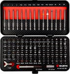 W&uuml;rth Bit Set Case 105 Pieces Extensive 1/4 Inch Bit Assortment with the Most Common Standard and Security Bits in Short and Long Design Bit Box Bit Set