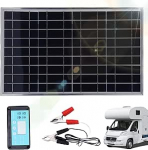 Off Grid Solar Kit - 100 W paneel Starter s&uuml;steemi Cabins Caravan RV | Alumiinium raam v&auml;ga t&otilde;hus sisaldab aku kontroller - Inverter mere paadi haagiste, telkimine &otilde;ues