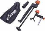 Evolution Power Tools R255SMS k&auml;&auml;rimissaha lisatarvikute pakett koos 2 klambri, tolmukoti ja imemisadapteriga 255 mm