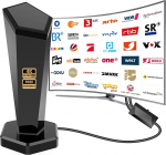 DVBT/DVBT2 antenn koos v&otilde;imendiga - HDTV siseantenn teleri jaoks, 420 km kaugus ja 360&deg; vastuv&otilde;tt, magnetilise alusega - toetab 4K 1080P - k&otilde;ik telerid DAB/UHF/VHF