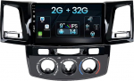Android 14 autoraadio Toyota Fortuner/Hilux/Revo/Vigo 2007-2015 sisseehitatud GPS + Carplay toetab DAB+ WLAN BT AUX MirrorLink FM WiFi RDS - 2G+32G