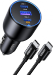 UGREEN Sigaretis&uuml;&uuml;taja USB C 130 W USB C autolaadija 3-pordiline autolaadija C-t&uuml;&uuml;pi kaabliga, mis &uuml;hildub MacBooki, iPhone 17-12 seeria, iPad seeria, Galaxy S25/S24 ja teistega.