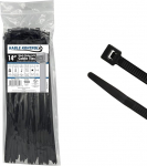 Kable Kontrol mustad kaablisidemed - 14" pikk - 120lb t&otilde;mbetugevus - 100 tk/pakend - UV-kindel nailon | Mitmeotstarbelised kaablijuhtimise traatpakendid