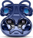 Bluetooth 5.4 k&otilde;rvaklapid, Bluetooth k&otilde;rvaklapid Sport 3D bassiga, Hi-Fi Stereo, 50 tundi juhtmevabad k&otilde;rvaklapid, m&uuml;rasummutus, ENC, merev&auml;e sinine