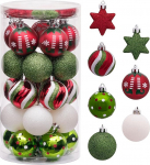 Victor's Workshop Christmas Baubles 35-osaline 5 cm plastmassist j&otilde;ulukuusekujude komplekt.