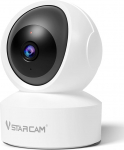 VSTARCAM siseruumide valvekaamera - 2K QHD, 360-kraadine WLAN siseruumide koerakaamera koos rakendusega, automaatne j&auml;lgimine, 2-suunaline heli, liikumistuvastus, &ouml;&ouml;vaatlus kuni 9 m, kuni 256 GB kohalik salvestusruum