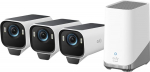 eufyCam S3 Pro 3 kaamera komplekt, 4K juhtmevaba p&auml;ikesepaneeliga v&auml;litingimustes kasutatav valvekaamera, MaxColor &ouml;&ouml;n&auml;gemine, Forever Power 2.0, n&auml;otuvastuse AI, laiendatav kohalik m&auml;lu (uuendatud)