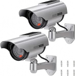 Dummy kaamera vilkuv LED, p&auml;ikesepoolne simuleeritud Dummy j&auml;relevalve turvakaamera, veekindel CCTV Dummy valvekaamera sise- ja v&auml;litingimustes kasutamiseks (h&otilde;bedane-2)