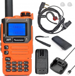 HYS Quansheng UV-K5(8) 5W Dual Band Walkie UV-K6 (oranž) Talkie laetav aku raadio, VHF UHF kahesuunaline raadio (G-konksu k&otilde;rvaklapid koos kergete k&otilde;rvaklappide tarvikutega)