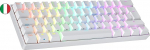 Ranked S60 Supernova mehaaniline 60-protsendiline klaviatuur, Hotswap m&auml;nguklaviatuur, 62 programmeeritavat klahvi RGB valgustusega, PC/Mac Gamer, Itaalia paigutus (valge, Gateron Optical Brown)