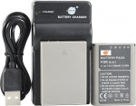 DSTE BLN-1 Li-ion aku (2-pakk) ja Micro USB laadija, mis sobib Olympus E-M1 E-M5 jaoks.