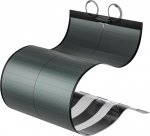 BougeRV CIGS paindlik p&auml;ikesepaneel 200 W 12 V, t&otilde;eliselt painutatav p&auml;ikesepaneel, mis on valmistatud &otilde;hukese kilest p&auml;ikesepaneelist, off-grid stabiilne v&auml;ljund merejahtide RV s&otilde;iduki kumeratele pindadele