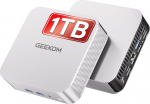 GEEKOM Mini PC A5 Pro koos AMD Ryzen 5 7430U 1TB SSD | Kompaktne mini lauaarvuti Win 11 Pro | 6 x USB | Quad Display | SD kaardilugejaga | 2.5G LAN, mini arvuti kodukontorisse