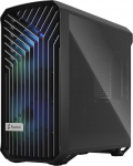 Fractal Design Torrent Compact RGB Black - Kerge tooniga karastatud klaasist k&uuml;lgpaneelid - Avatud v&otilde;re maksimaalse &otilde;hu sisselaskmiseks - Kaks 180mm RGB PWM ventilaatorit kaasas - Type C - ATX Airflow Mid Tower PC m&auml;ngukarbid