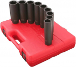 Sunex 2851 1/2 Drive 5" ekstra pikk metriline l&ouml;&ouml;gimuhvide komplekt, 12 tk.