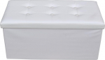 Mobili Rebecca&reg; Ottoman Pink Pouffe Storage Foot Rest Stool Seat White Modern House decor Elutuba Hall Bedroom (Cod. RE4620)