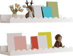 Ujuvad raamaturiiulid - Dekorativer h&ouml;lzerner Organizer f&uuml;r dekorative und praktische Aufbewahrung mit B&uuml;chern, Spielzeug, Pflanzen und Fotos, perfekt f&uuml;r Kinderschlafzimmer, 40 cm
