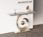 Modernne konsool, diivanilaud, metallist raamiga sissep&auml;&auml;sulaud, tugev ja usaldusv&auml;&auml;rne konstruktsioon, diivanilaud, kitsas konsoollaud esikusse, sissep&auml;&auml;suks, fuajeesse, elutuppa (must A, 80 cm)