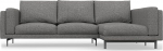 mugavalt Nockeby 2-kohaline diivan koos parema Chaise Lounge Slipcoveriga, k&auml;sitsi valmistatud, &uuml;hildub Nickelby diivaniga koos Chaise Longue'ga, paremal pool, ainult katted (Heavy Duty, antratsiit)