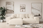 ALTDECOR Eskar-L nurgadiivan magamisfunktsiooniga ja voodikastiga, nurgadiivan, L-kujuline diivanvoodi, pikendatav elutoa diivanvoodi, Cauchsofa Eskar-L, 266 x 176 x 72 cm, beež