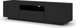 BIM Furniture Lowboard TV 150 cm - universaalne servapaneel laminaatfrontidega, rippuv v&otilde;i seisev - TV kapp HiFi kapp elutuppa must matt