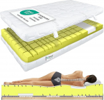 Matratzen Perfekt 9-tsooniline Terra Med Visco Cold Foam madrats 160 x 200 cm - Visco &otilde;lav&ouml;&ouml;tme ja m&auml;luvahuga k&otilde;rge tihedusega Tencel kattekihi k&otilde;vadus H2 k&otilde;rgus 24 cm