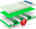 Matratzen Perfekt Barrel Spring Core M&uuml;ncheni madrats 1000 vedruga ja Aloe Vera viimistletud kattega, k&otilde;vadusastmed H2, H3, H4, k&otilde;rgus 23 cm, TTFK/TFK