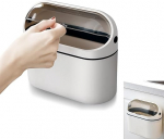 Kaanega laua pr&uuml;gikast, 2 L seinale paigaldatav mini pr&uuml;gikast, plastist laua pr&uuml;gikast, v&auml;ike pr&uuml;gikast lauale, k&ouml;&ouml;ki, kontorisse, magamistuppa, elevandiluu valge (20,5 x 10,2 x 19 cm)