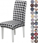 Stretchy Parson Chair Slipcovers s&ouml;&ouml;gitoa tooli istme katted tooli kaitsjad Party Pet kaitse Universal Fit pehme pol&uuml;ester (komplekt 4 Buffalo Check)