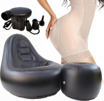 BBL padi t&auml;ispuhutav tool / diivan, p&auml;rast operatsiooni t&auml;ispuhutud lamamistooli m&ouml;&ouml;bel kiireks Brasiilia tagumiku taastumiseks, leevendust Coccyx valu, koos jalatoe ja &otilde;hupumbaga, mustaga