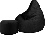 Icon Performance Mesh Gaming Bean Bag koos tugitooliga, must, kootud kangas, T&auml;idisega t&auml;iskasvanute Bean Bag, Bean Bag, Gaming Chair, Lounge Chair, magamistuba, elutuba, elutuba