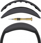 Geekria k&otilde;rvaklapipadi &uuml;hildub Bose QuietComfort Wireless, QuietComfort 35 ii Gaming, QC35 II, QC35, QC25 k&otilde;rvaklappide asendusrihm, peakomplekti padi, remondiosa (tumehall)