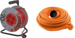 EMOS Schuko kaablirull, 20 m kaablit 1 mm ristl&otilde;ikega, 4 pistikupesa, siseruumide kaablirull, kaitseklass IP 20 & Zenitech Prolongateur 16A HO5VV-F 2 x 1,5 oranž 20 m