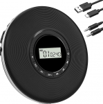 Greadio kaasaskantav CD m&auml;ngija Discman CD m&auml;ngija Anti-Skip kaitse 4 EQ helide CD m&auml;ngija, TF Card / AUX v&auml;ljund v&auml;ike muusikam&auml;ngija, &uuml;hildub CD-R, CD-RW ja MP3 autole koju (must)