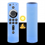 Pimedas helendav silikoonist &uuml;mbris 4K 3. p&otilde;lvkonna kaugjuhtimispuldi jaoks Shock Proof Light Weight Anti Slip Shock Proof Sky Blue