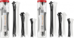Kabel Matters Kabelbinder Set 200 Stk. Nailonist kaablikomplekt, 15cm / 20cm / 30cm t&otilde;mblukud, Selbsteinrastende Kabelbinder Schwarz und Kabelbinder Wei&szlig; (Packung mit 2)