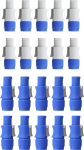 20tk 3 Pin Powercon pistik, Nac3Fca NAC3FCB toitepistiku adapter, audiok&otilde;lari adapter, signaali sisendipesa valguse, LED lavavalgustuse, toiteallika, lavavalgustuse jaoks