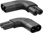 2 x IEC320 90&deg; abgewinkelter v&otilde;rguadapter C7 Buchse auf C8 Stecker 250 V 10 A (2 St&uuml;ck rechtwinkliger 90&deg;)