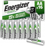 Energizer AA patareid, Recharge Power Plus patarei, 16 laetavat AA patareid.