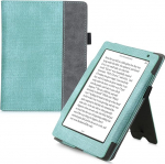 kwmobile Flip Case &uuml;hilduv Kobo Aura H2O Edition 2'ga - K&auml;terihm - Kaane Mint Green Dark Grey