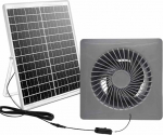 Solarbetriebener 12-V-Wand-Abluftventilator mit Motor aus reinem Kupfer, verst&auml;rktes Fl&uuml;gelrad, feuerfestes ABS-Geh&auml;use, R&uuml;ckschlagventil-Design, energiasparende Luft (10,2 cm)