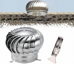 Dachbodenl&uuml;fter (600 mm/24 Zoll), Edelstahl 304, Turbinenl&uuml;fter, Nicht motorisierter Drehl&uuml;fter, 8-, 10- ja 12-Zoll-Luftauslass, inklusive Klemmen, einfache Montage.