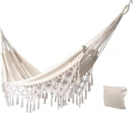 Outdoor Hammock Double Cotton Brasiilia Garden Hammock sobib 2 t&auml;iskasvanutele