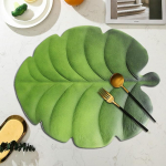 Platzdeckchen Rechteckig, 6er Set Tropisches Blattmuster Platzset Modern, Tischset f&uuml;r K&uuml;chen Zuhause Esszimmertisch Restaurant, Gr&uuml;n, Stil 2, 39x46cm