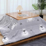 Kotatsu k&uuml;ttelaua komplekt, talvine k&uuml;ttelaua, elutuba, pehme Kotatsu komplekt, Jaapani k&uuml;ttelaua komplekt koos k&uuml;ttekehade ja tekkidega perele (75 x 75 x 40 cm)