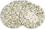 Herfair 4 St&uuml;ck Osterdeko Fr&uuml;hling Platzsets,Oster Tischdeko Tischsets, Runden Ostern Leinen Tischsets, Osterhase Blume Tischset f&uuml;r Party, K&uuml;che, Esszimmer Deko, 35cm (6)