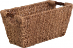 Honey-Can-Do STO-02965 Mereroheline korvi kandekott k&auml;epidemetega, 17 x 9 x 8-tolline, naturaalne, puit 43,18x22,86x20,32 cm