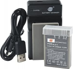 DSTE BLS-5 Li-ion aku (2-pakk) ja Micro USB laadija Sobib Olympus E-400 E-410 E-420 E-450 E-600 E-620 E-P1 E-P2 E-P3 jaoks.